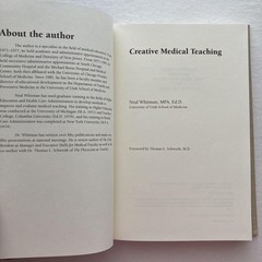 Creative Medical Teaching Neal Whitman 1990 Hardcover Medical Education Textbook