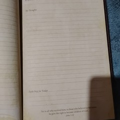 Faith Journal diary hardcover note book 176 pages Daily Bible Reading Christian