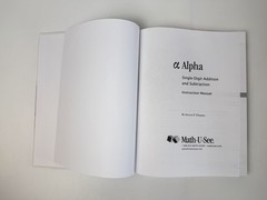 Math-U-See Alpha Single-Digit Addition & Subtraction Student Book + Manual + DVD