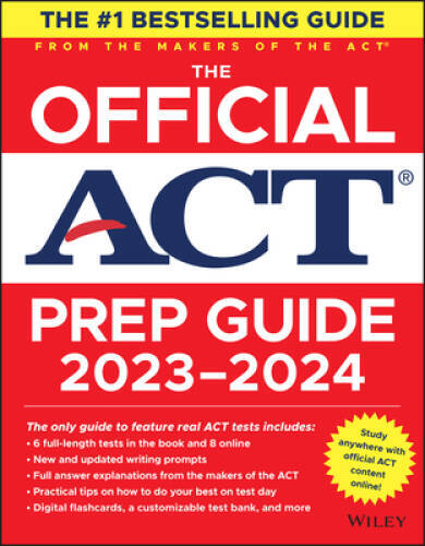 The Official ACT Prep Guide 2023-2024, (Book Online Course) – ACCEPTABLE