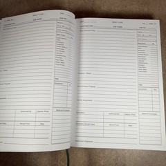 Construction and Maintenance Daily Log (7in. x 10in.) by Safety Meeting Outlines