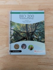 BIO 200 UB Evolutionary Biology Lecture Guide 10th Lab Manual 12th
