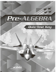 NEW Abeka PRE-ALGEBRA QUIZ & TEST KEY 319236 8th Grade Math Junior / High School