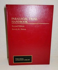 Paralegal Trial Handbook 2nd Edition Beverly K. Hutson Wiley Law HC 1995