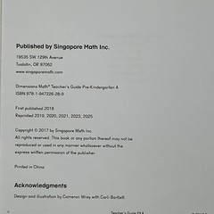 DIMENSIONS MATH TEACHER’S GUIDE PKA SINGAPORE MATH PAPERBACK RED GREEN 2018