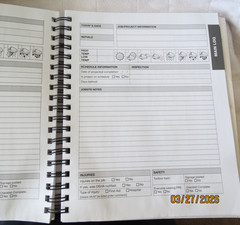 DEWALT CONTRACTOR’S DAILY LOGBOOK & JOBSITE Reference Record Keep Mileage NEW