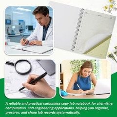 Carbonless Lab Notebook – 50 Carbonless Sets(8.5” X 11”), Carbon Copy Science