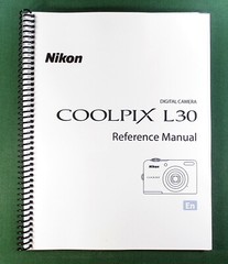 Nikon L30 Reference Manual: 160 Pages & Protective Covers!