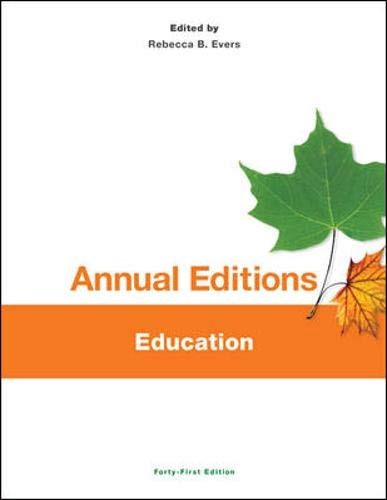 ANNUAL EDITIONS: EDUCATION, 41/E By Rebecca Evers