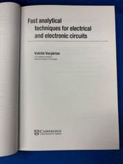 FAST ANALYTICAL TECHNIQUES FOR ELECTRICAL AND ELECTRONIC CIRCUITS (2002, HC)-VG