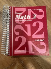 Saxon Math 2: Home Study Teacher’s Edition (1994, Spiral) Math Homeschool