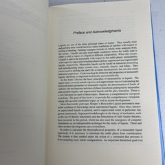 Physical Chemistry: Science and Engineering Ser.: Metastable Liquids : Concepts