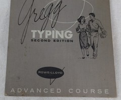 Gregg Typing Advanced Course Second Edition Textbook Rowe-Lloyd 1958 School Book