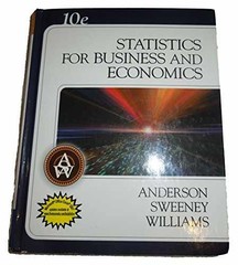 Statistics for Business and – Hardcover, by Anderson David R.; – Very Good z