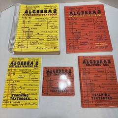 Teaching Textbooks Algebra 2 Textbook Set Answer Book Workbook CD-ROM