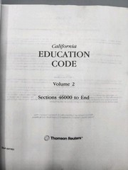 California Education Code Volume 1 and 2 Deskop 2025 Edition