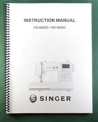 Singer HD6800C HD6805C Instruction Manual: 44 Pages & Protective Covers!