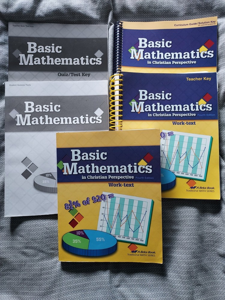 A Beka Book Basic Mathematics Textbook Classroom Set w/ Teacher Key, Tests