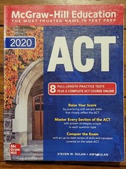 McGraw-Hill Education ACT 2020 edition by Steven W. Dulan & Amy Dulan