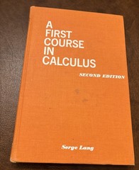 A First Course in Calculus-HC-Lang, Serge-1968