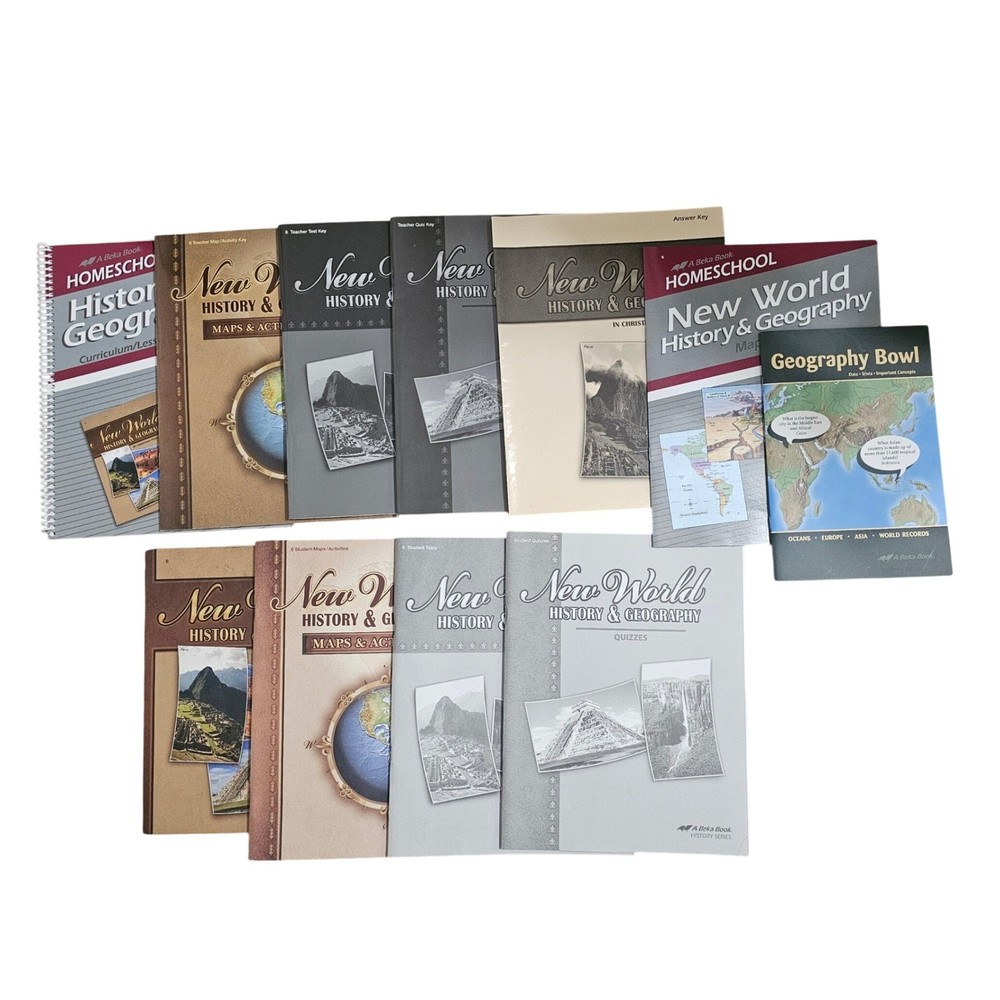 Abeka Homeschool New World History & Geography 6th Grade Kit Teacher Student