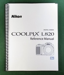 Nikon L820 Reference Manual: 240 Pages & Protective Covers!