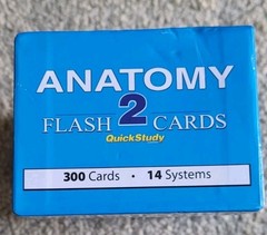 QuickStudy Anatomy Flashcards 2 by Vincent Perez 300 count, 14 Systems