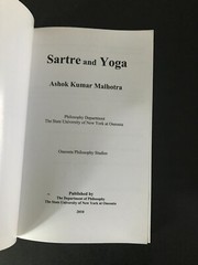 Sartre and Yoga by Ashok Kumar Malhotra NEW PB 2010 3rd ed.