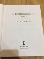 First Language Lessons For The Well Trained Mind Level 1 New Level 3 lesson used