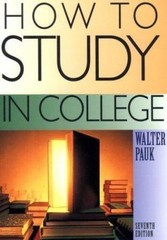 How to Study in College by Walter Pauk (2000, Book, Other)
