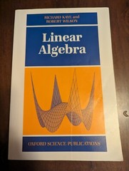 Linear Algebra by Robert Wilson and Richard Kaye (1998, UK-Trade Paper)