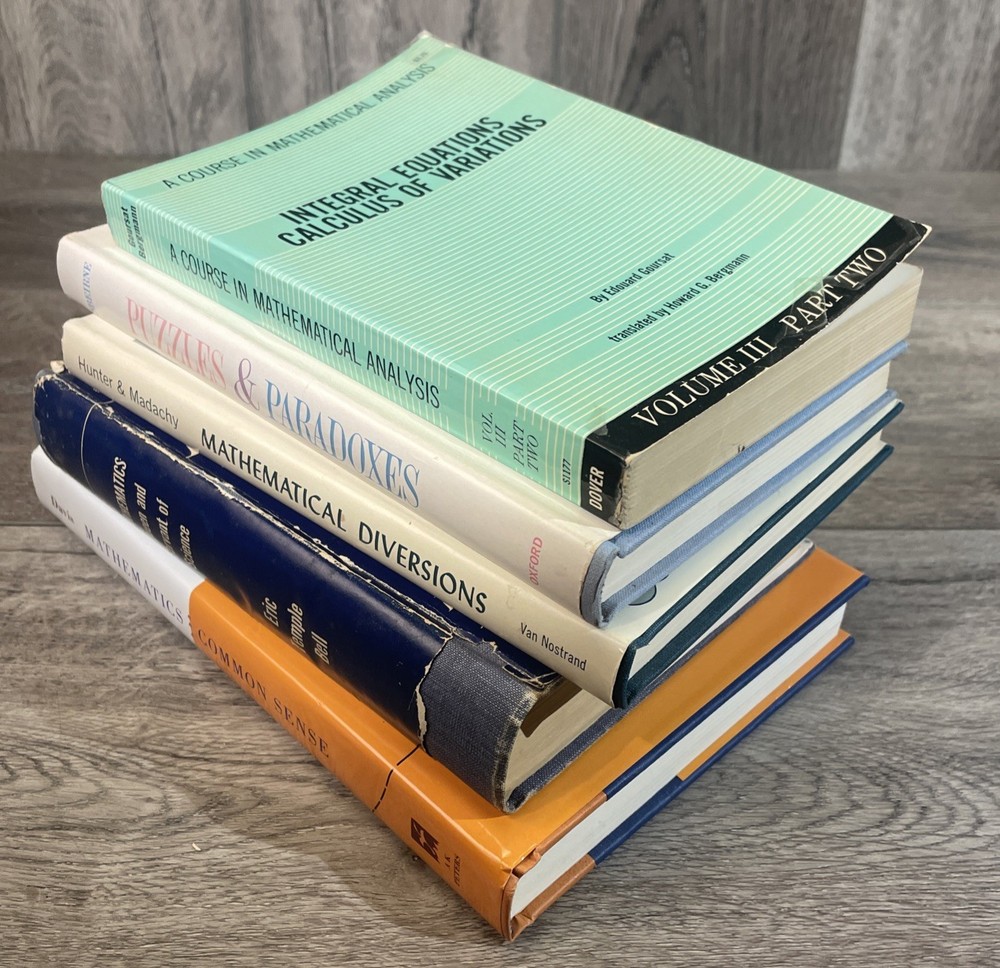 Vintage Mathematics Collection 5 Books – Calculus Of Variations Puzzles History