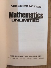 Mathematics Unlimited Mixed Practice Holt Rinehart Teacher Edition + 2 more