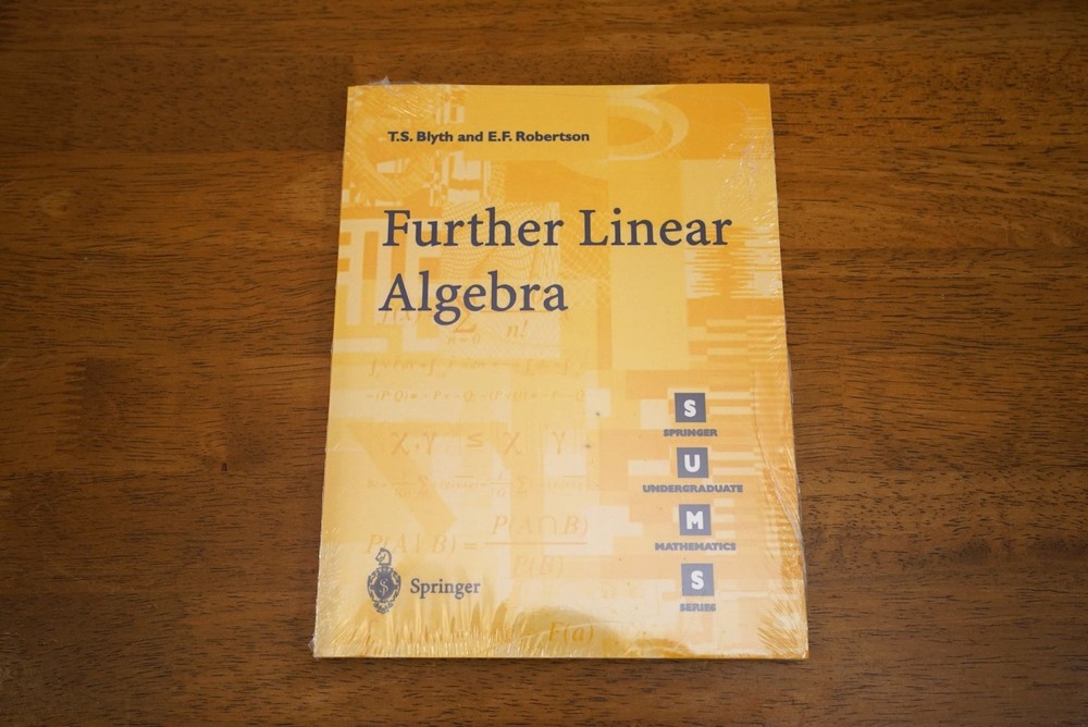 MATHS – Springer – Further Linear Algebra by Blyth & Robertson – New in Shrink