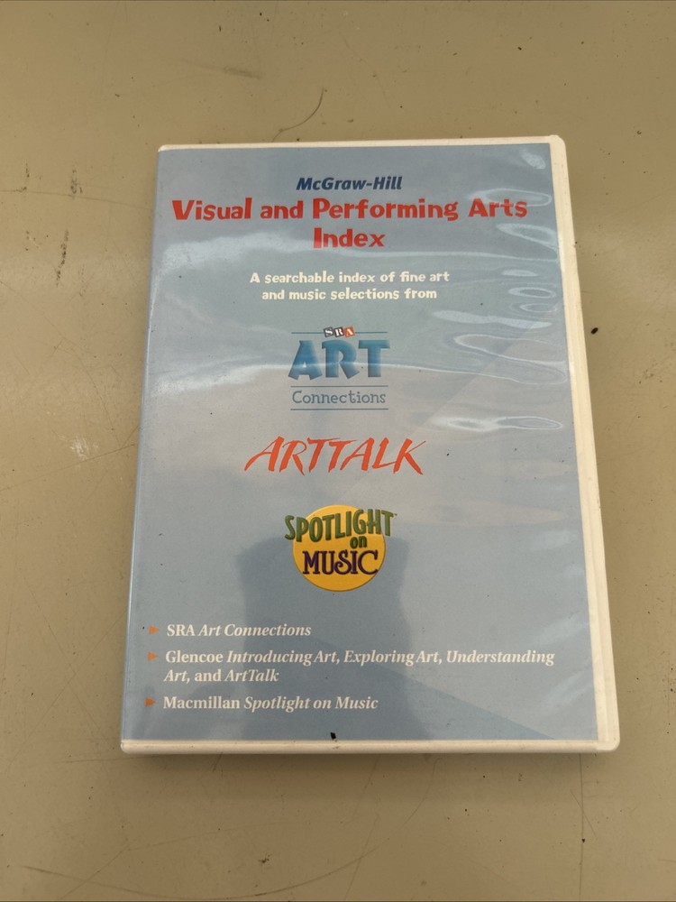 McGraw-Hill Visual & Performing Arts Index DVD ART TALK Spotlight On Music