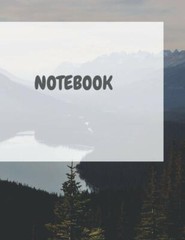Notebook wide ruled 8.5 x 11 Scenic Mountains Paperback