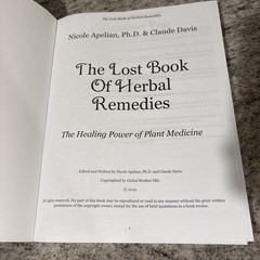 Lost Book of Remedies by Nicole Apelian and Claude Davis Sr. (2018, Uk- a Format