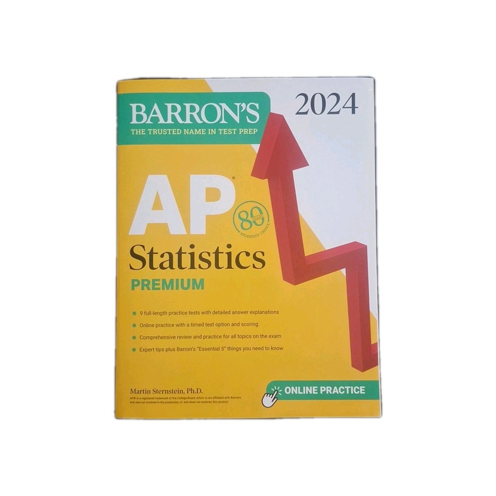 Barron’s Ap Prep Ser.: AP Statistics Premium, 2024: 9 Practice Tests +…