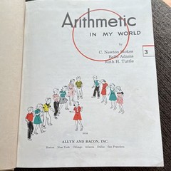 Allyn and Bacon Arithmetic in My World 3 Elementary Textbook Hardcover 1958