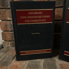 West’s Colorado Practice Series Lot of 2 – Evidence Law & Civil Procedure Forms