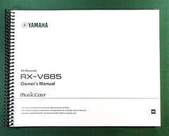 Yamaha RX-V685 Instruction Manual: Full Color 186 Pages & Protective Covers!