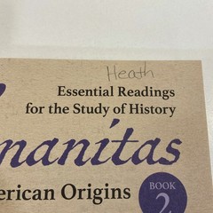 Humanitas American Origins Books 1 & 2 TPB Set Essential Readings Study History