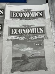 Abeka Economics Set STUDENT Tests & Quizzes w/ Teacher Guide and Quiz Test Key