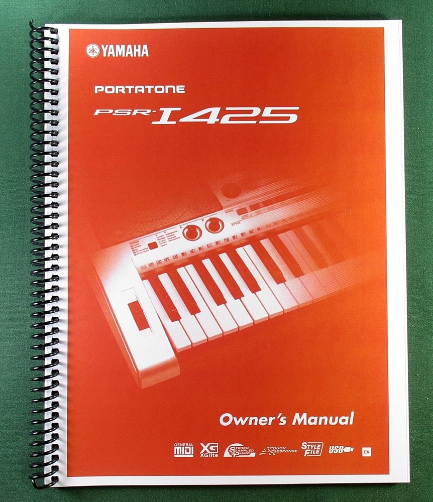 Yamaha PSR-I425 Instruction Manual: 128 Pages & Protective Covers!