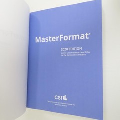 MasterFormat 2020 Edition Master List Numbers & Titles for Construction Industry