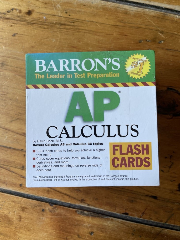 Barron’s AP Calculus Flash Cards: Covers Calculus AB and BC topics (Barron’s: ..