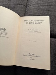 Rare 1923 Fundamentals of Psychology W B Pillsbury Revised Edition HC
