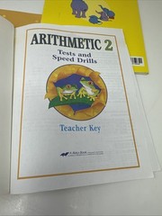 Abeka Arithmetic 2 Test and Speed Drills – 2 Student Copies + Teacher Key CLEAN
