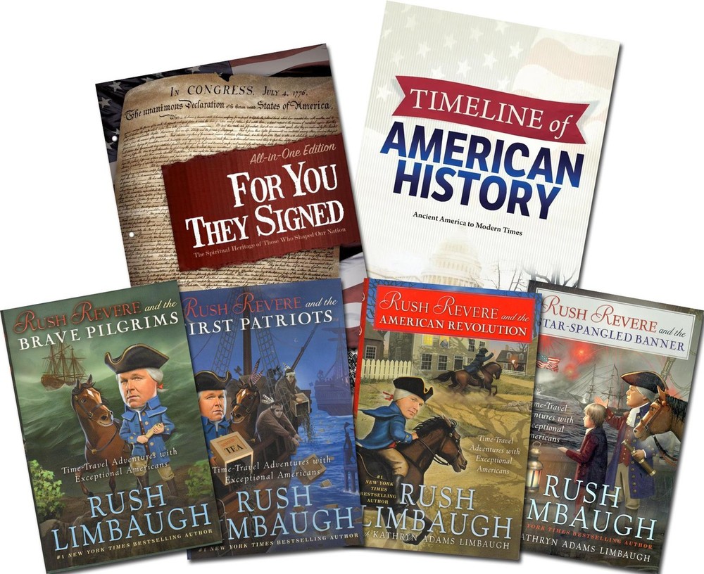 New American History Gr 5-9 ANNIVERSARY LOT Master Books and Rush Revere 1-4