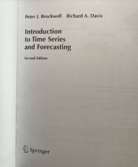 Springer Texts Statistics Ser Introduction to Time Series and Forecasting 2nd